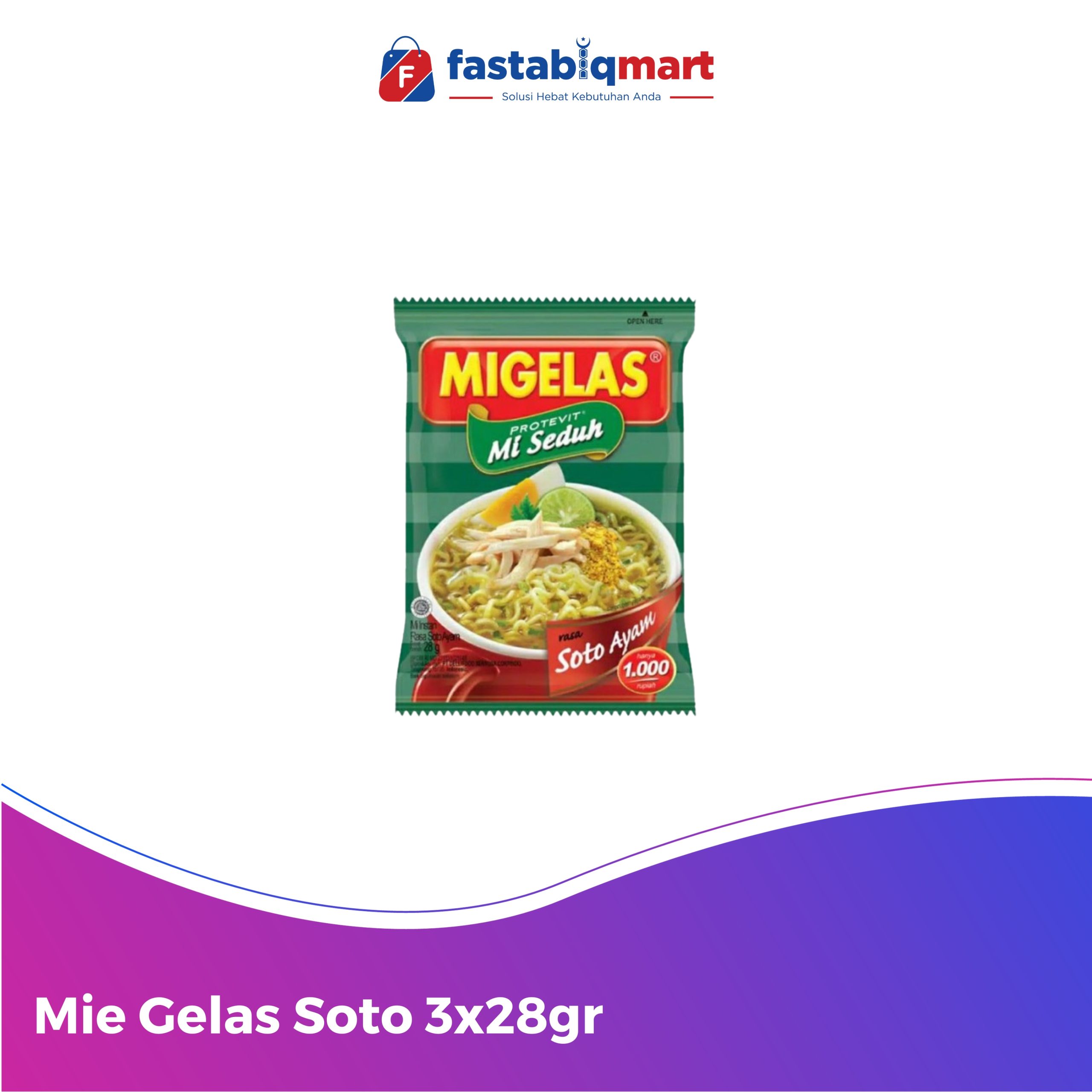 Mie Gelas Soto 3x28gr