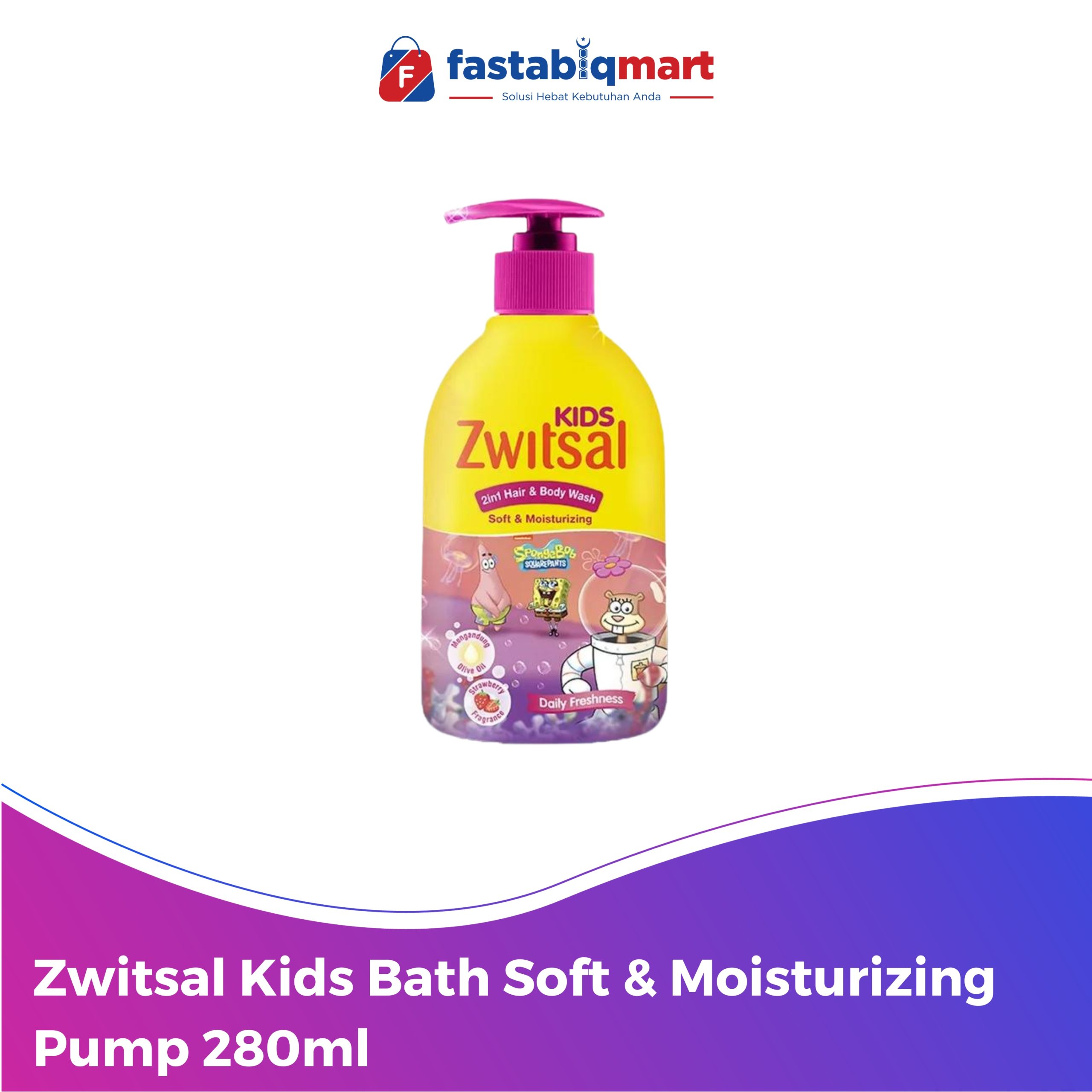 Zwitsal Kids Bath Soft & Moisturizing Pump 280ml